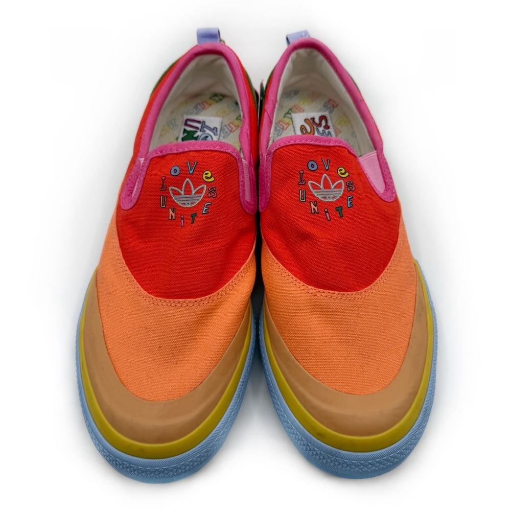 Adidas Women’s Slip-On Sneakers in Red & Orange - Love Unite Collection